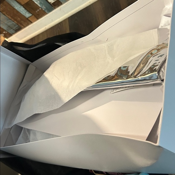 Silver Knee-High mirror reflective Heeled Boots - Picture 14 of 16